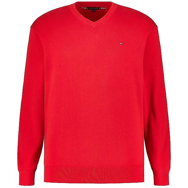 Tommy Hilfiger Pullover aus Baumwolle Farbe rot Größe: 3XL günstig online kaufen