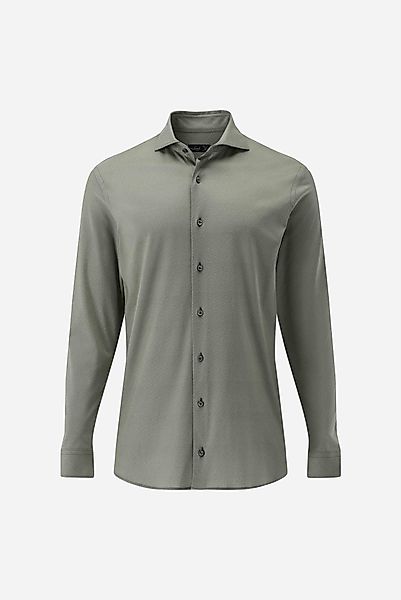 Jerseyhemd mit Twill Druck Tailor Fit günstig online kaufen