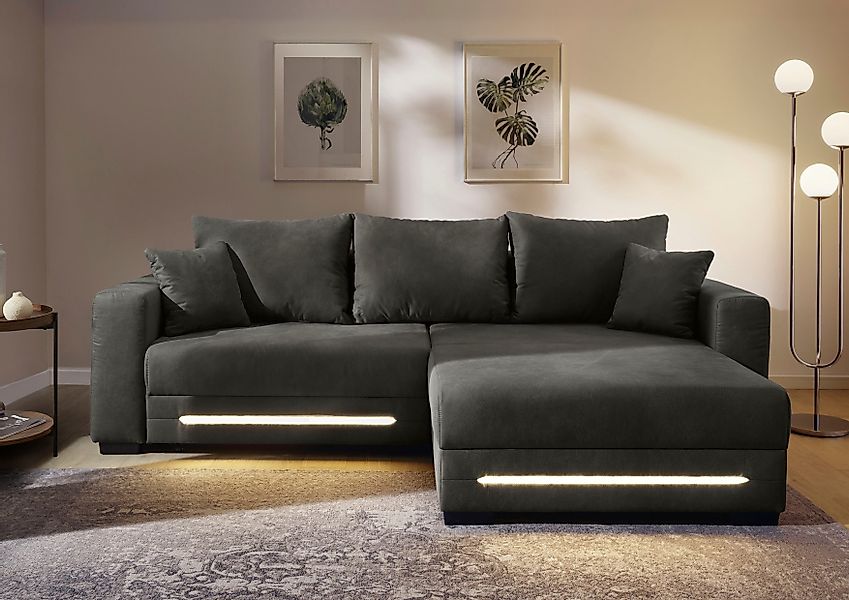 Jockenhöfer Gruppe Ecksofa "Spotlight, L-Form, mit dimmbarer LED-Beleuchtun günstig online kaufen