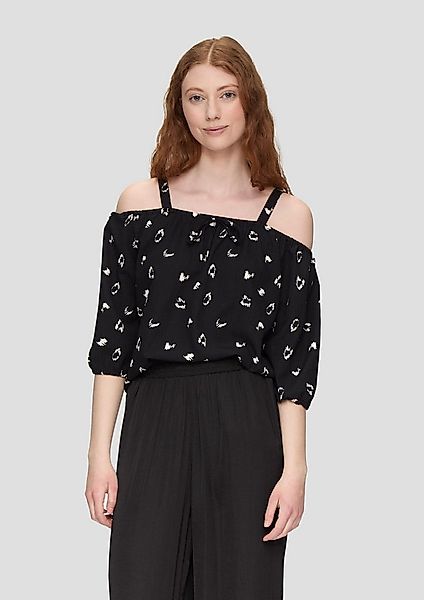 QS Kurzarmbluse Bluse Bluse mit Off-Shoulder-Ausschnitt günstig online kaufen