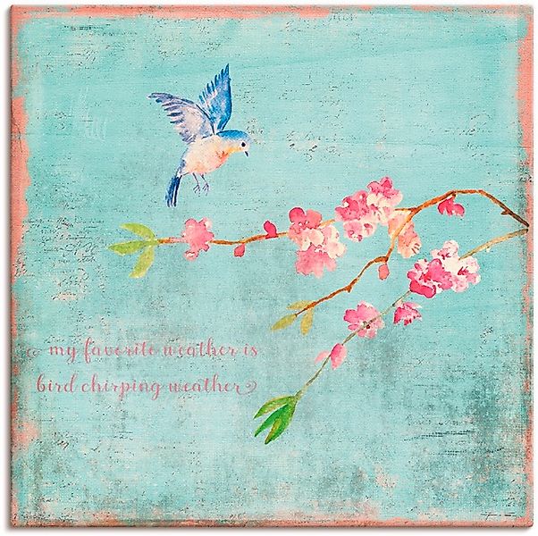 Artland Wandbild »Vogelgezwitscherwetter« Sprüche & Texte 1 Stk. tlg. als A günstig online kaufen