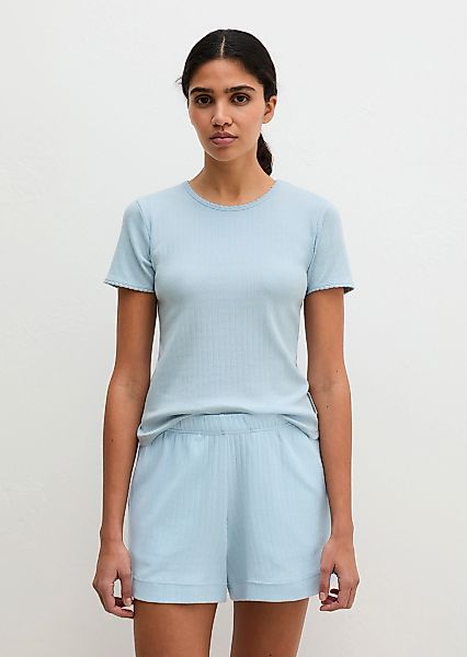 Marc OPolo Kurzarmshirt "Mix N Match Airy Cotton Rib" mit Rundhalsausschnit günstig online kaufen