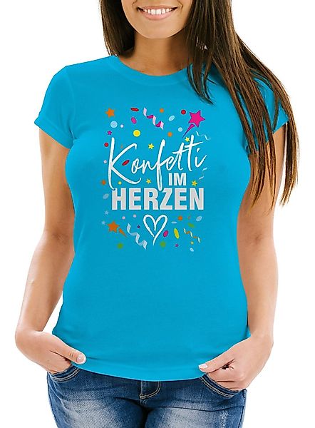 MoonWorks Print-Shirt Damen T-Shirt Fasching Karneval günstig online kaufen