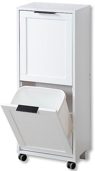 KESPER® Küchenwagen Rollwagen inkl. Abfalleimer, weiß, FSC günstig online kaufen