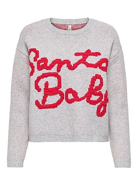 ONLY Strickpullover ONLXMAS SANTA LS O-NECK TEXT CS KNT günstig online kaufen
