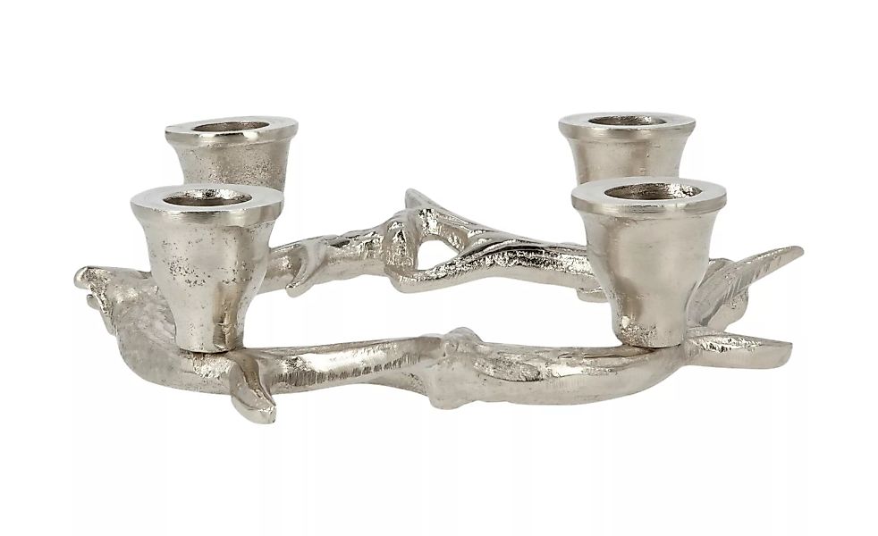 Kerzenhalter Geweih - silber - Aluminum - 5 cm - Dekoration > Kerzen & Lich günstig online kaufen