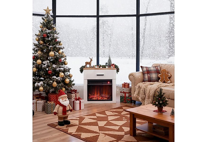 HOMAVO Elektrokamin mit Nachttisch, 14" 1000W Heizung, 3D-Flammeneffekt, Fe günstig online kaufen