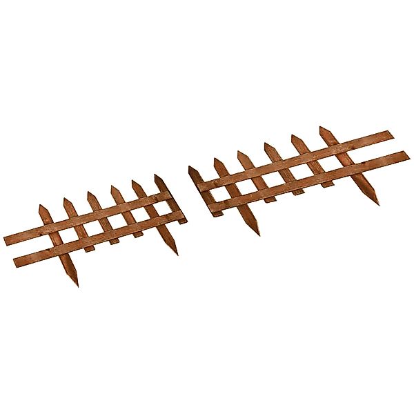 Outsunny Zaun aus Kiefernholz, 12-teiliges Set, Zaun für Beete, Garten und günstig online kaufen