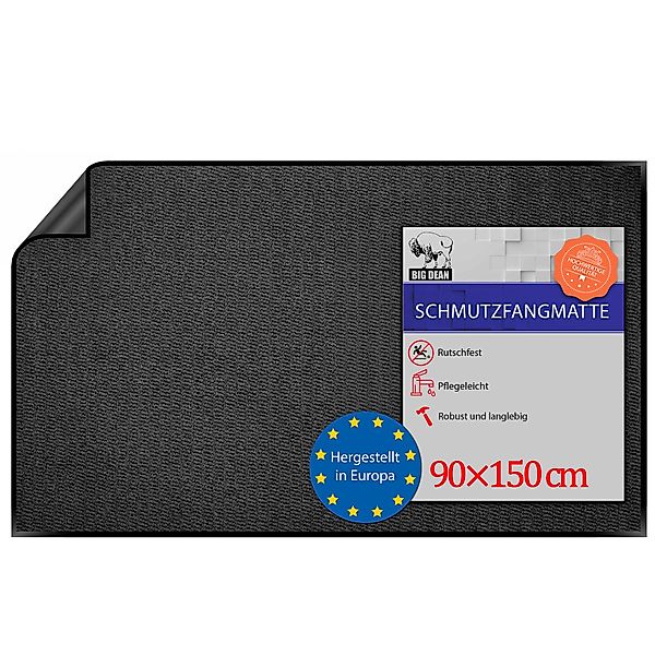 BigDean Fußmatte Schmutzfangmatte 90x150 cm Anthrazit günstig online kaufen