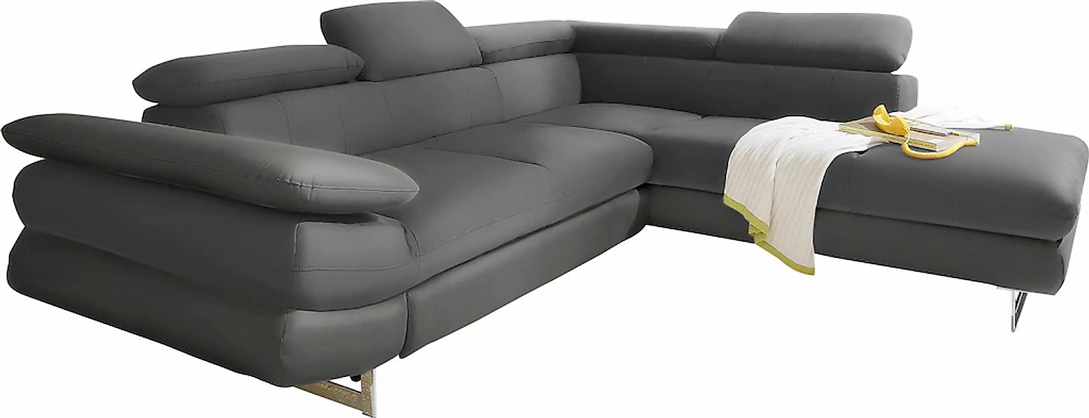 INOSIGN Ecksofa "Solution L-Form", mit Arm- & Kopfteilverstellung, wahlweis günstig online kaufen