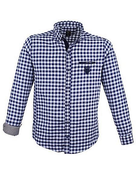 Megaman Jeans Langarmhemd Herren Button Down Outdoor Freizeithemden Casual günstig online kaufen