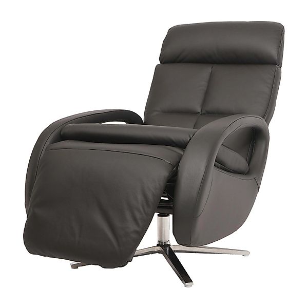 MCW Relaxsessel L11 Drehbar Voll-Leder Schwarz günstig online kaufen
