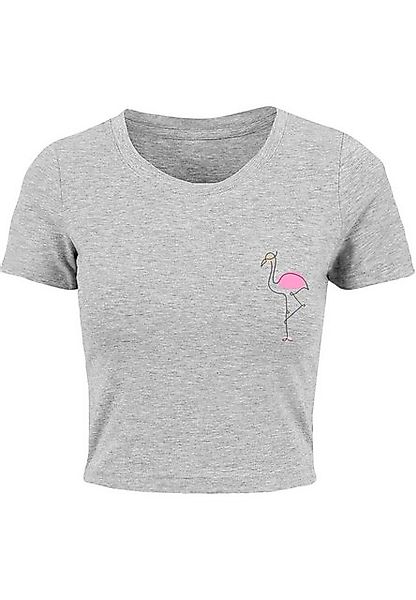 Merchcode T-Shirt Merchcode Damen Ladies Flamingo Cropped Tee (1-tlg) günstig online kaufen