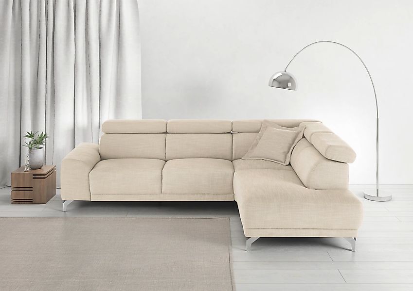 3C Candy Ecksofa Greve Sofa immer mit manuelle Kopfteilverstellungen, moder günstig online kaufen