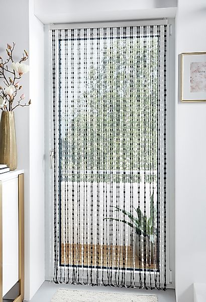 locker Türvorhang »Pearl«, (1 St.), Kunststoff, transparent/schwarz, 72 Str günstig online kaufen