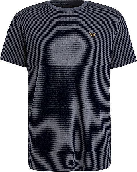 PME Legend T-Shirt Textured Stripe Navy - Größe XL günstig online kaufen