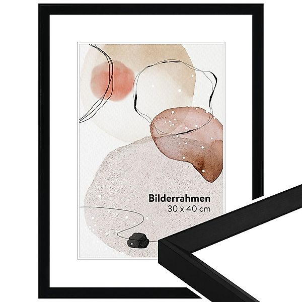 WANDStyle Bilderrahmen H080, Schwarz, aus Massivholz günstig online kaufen