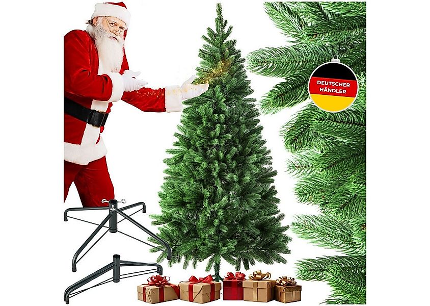 tectake Künstlicher Weihnachtsbaum Christbaum künstlich Tannenbaum 140-180c günstig online kaufen