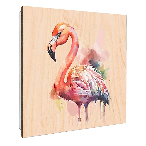 Banjado Schlüsselkasten mit Holzfront 30x30cm Weiß Scharnier Links 50 Haken günstig online kaufen