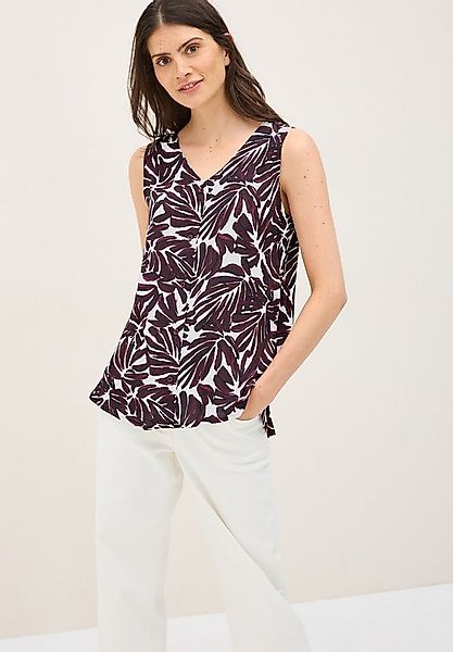 CECIL Blusentop ärmellos, mit V-Ausschnitt und grafischem Muster günstig online kaufen