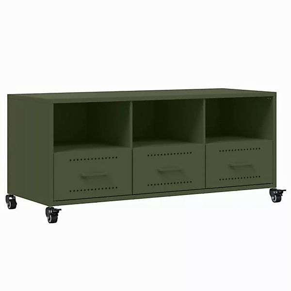 vidaXL TV-Schrank TV-Schrank Olivgrün 100,5x39x43,5 cm Stahl (1-St) günstig online kaufen