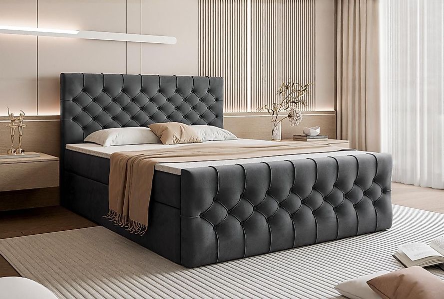 Compleo Boxspringbett MIAMI, H3 Matratze Bonellfederung, günstig online kaufen