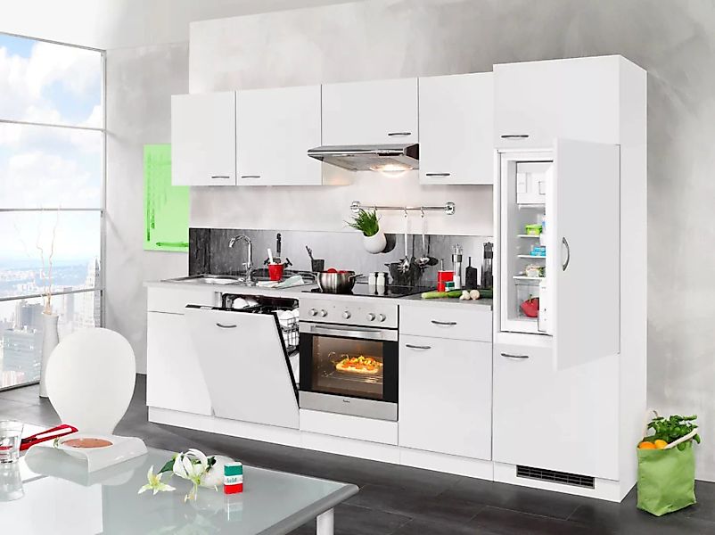 wiho Küchen Küchenzeile "Valencia, Set 2", mit E-Geräten, Breite 280 cm günstig online kaufen