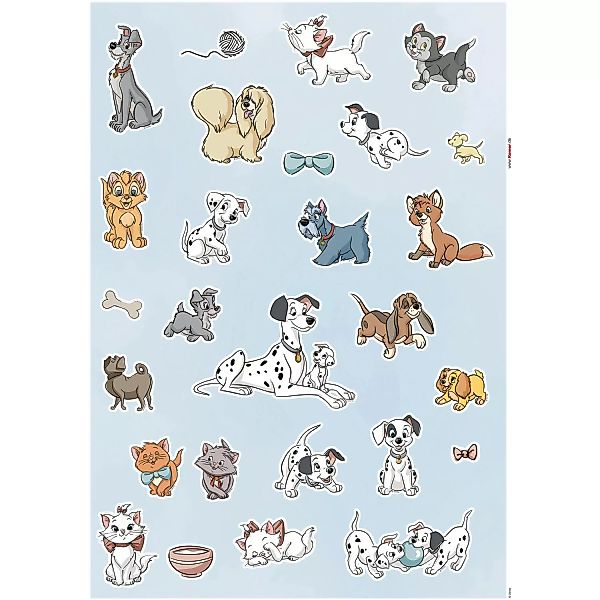 Komar Deko-Sticker Disney Cats & Dogs 50 x 70 cm günstig online kaufen