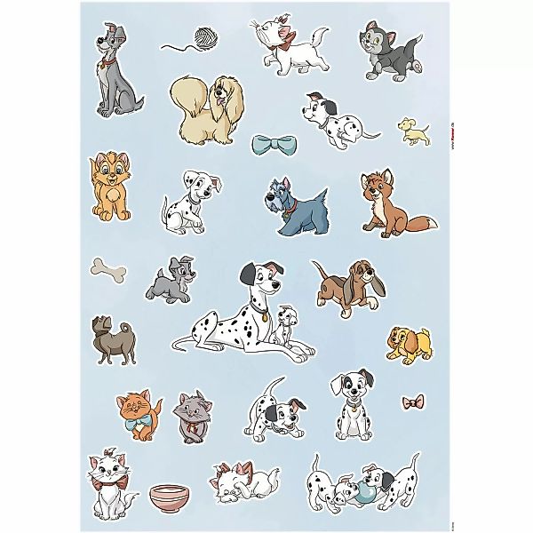 Komar Deko-Sticker Disney Cats & Dogs 50 x 70 cm günstig online kaufen