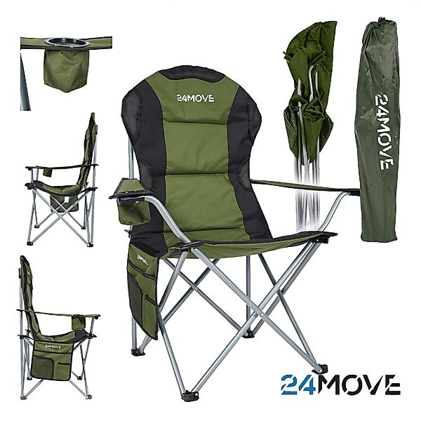 24Move Campingstuhl Campingstuhl faltbar inkl. Tragetasche, bis 150kg belas günstig online kaufen