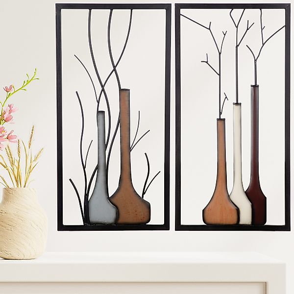 MF Wanddekoobjekt 3D Wandbilder Set Vase günstig online kaufen