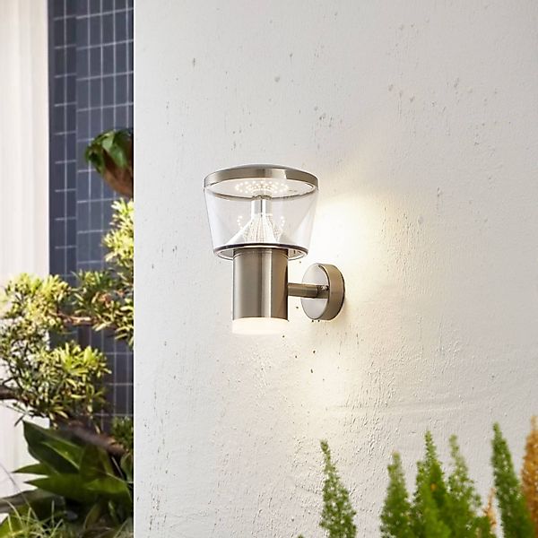 Lindby LED-Außenwandleuchte Antje, Edelstahl, 23 cm, IP44 günstig online kaufen