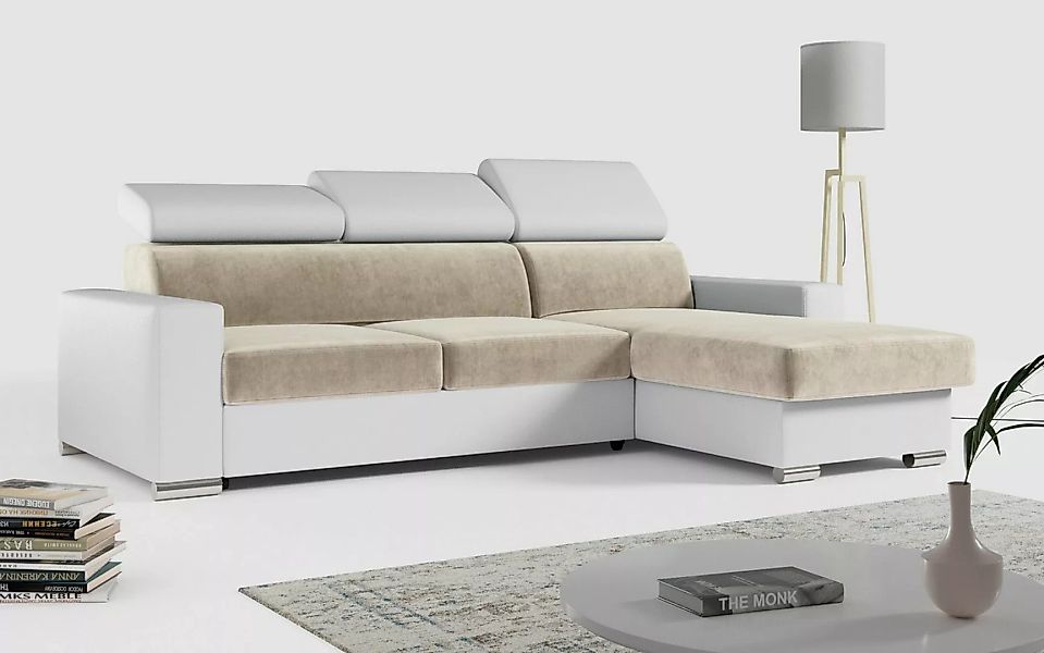 MKS MÖBEL Ecksofa FOX, Wohnlandschaft - L - Form Couch mit Schlaffunktion, günstig online kaufen