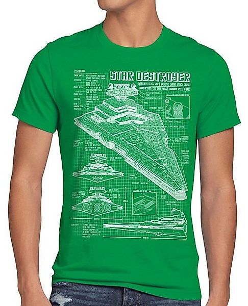 style3 T-Shirt Sternenzerstörer Blaupause raumschiff star krieg wars der st günstig online kaufen
