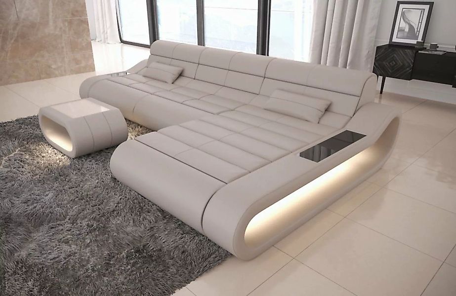 Sofa Dreams Ecksofa Ledercouch Ledersofa Concept L Form lang Sofa Leder, Co günstig online kaufen