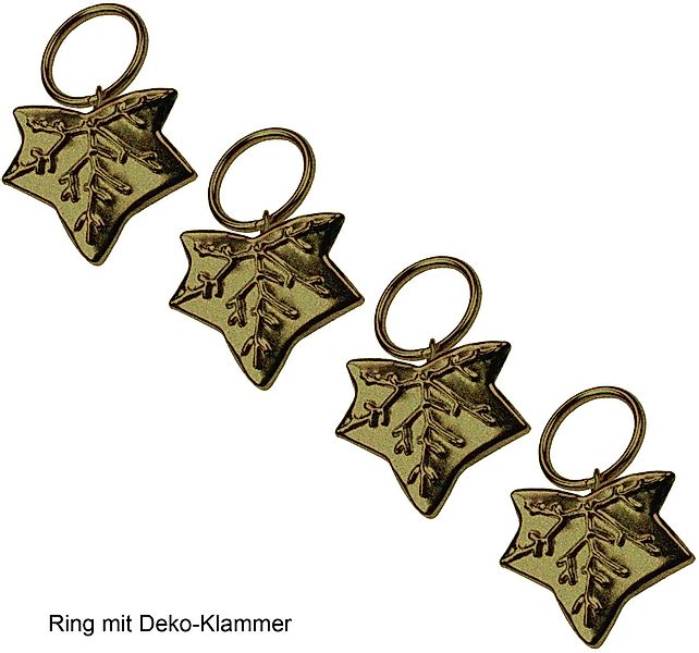 Liedeco Gardinenring Blatt, Gardinenstangen, (Packung, 4-St., günstig online kaufen