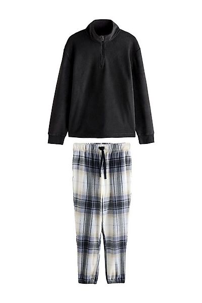 Next Pyjama Karierter Thermofleece-Schlafanzug mit RV (2 tlg) günstig online kaufen
