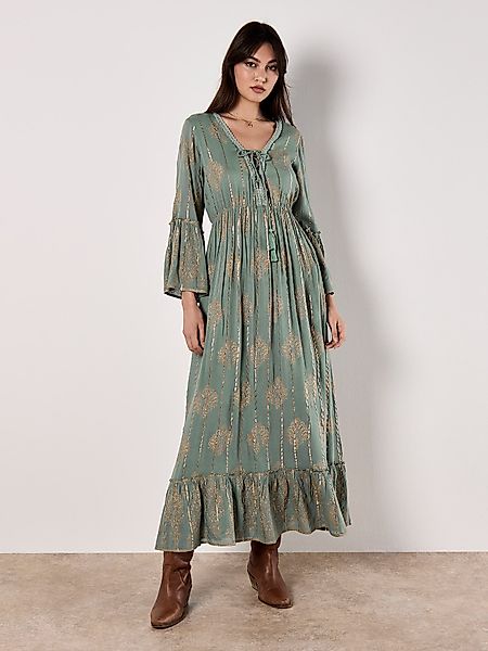 Apricot Maxikleid, (Stoffgürtel) günstig online kaufen