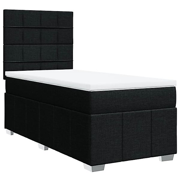 vidaXL Boxspringbett mit Matratze Schwarz 80x200 cm Stoff 3291497 günstig online kaufen