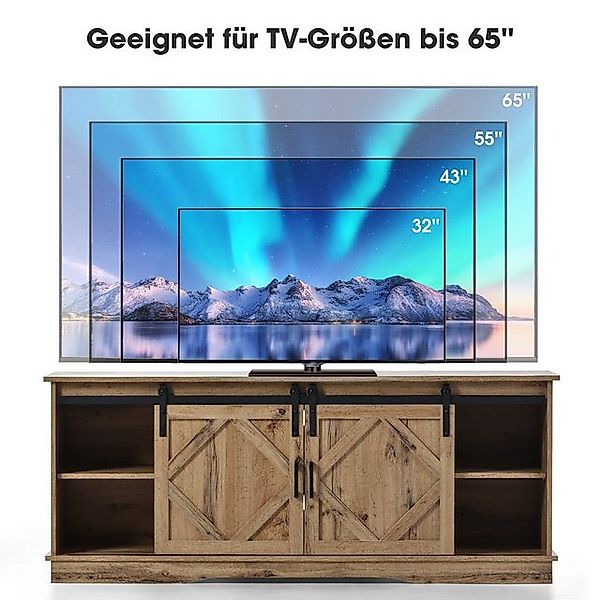 Odikalo TV-Schrank TV Stand Sideboard mit 2 Schiebetüren, einstellbare Rega günstig online kaufen