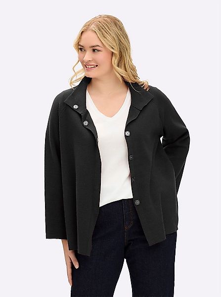 Sheego Strickjacke Strickjacke Langarm Milanorib günstig online kaufen