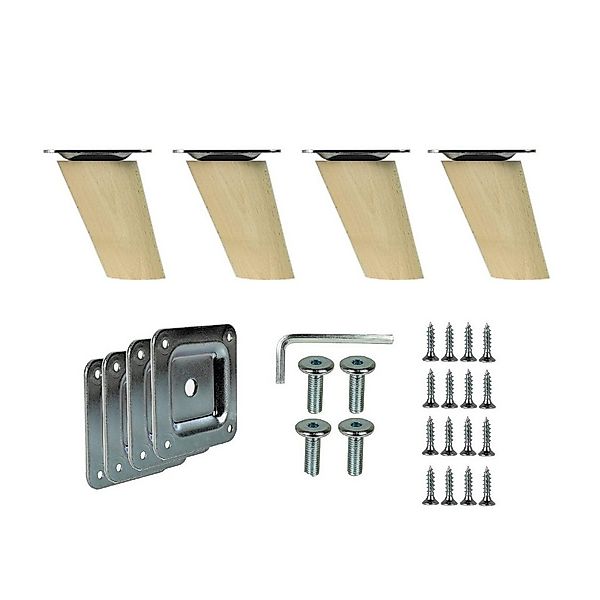 Prima-Online Möbelfuß Holzfüße gerade oder schräg Buche Schrank Beine Kegel günstig online kaufen