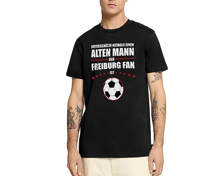 Spreadshirt T-Shirt Unterschätze Niemals Einen Freiburg Fan Fußball Männer günstig online kaufen