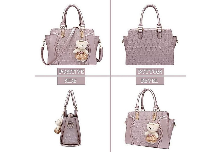 LuxusKollektion Handtasche Damen Handtasche Set 4-teilig Mittelgroß Elegant günstig online kaufen