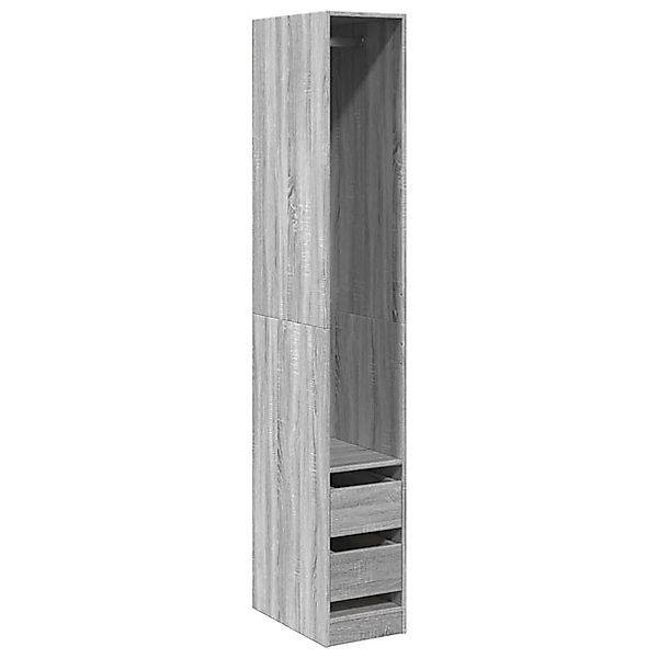 vidaXL Kleiderschrank Grau Sonoma 30x50x200 cm Holzwerkstoff 3307743 günstig online kaufen