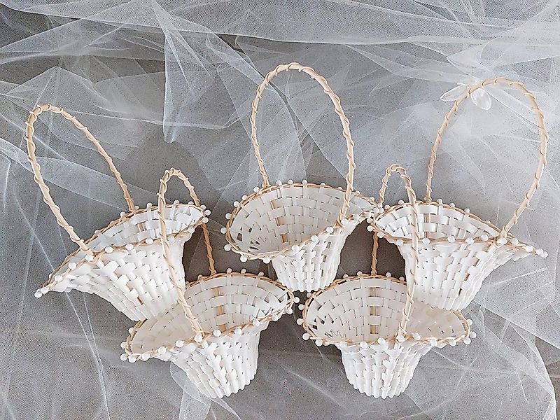 Friedrich Klocke GmbH Dekokorb Biedermeier Hochzeit Streukörbchen 5er Set B günstig online kaufen