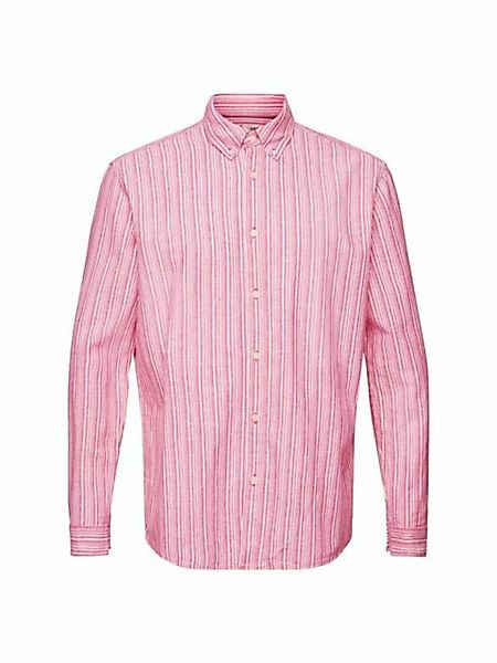 Esprit Langarmhemd Streifenhemd mit Leinen-Anteil günstig online kaufen