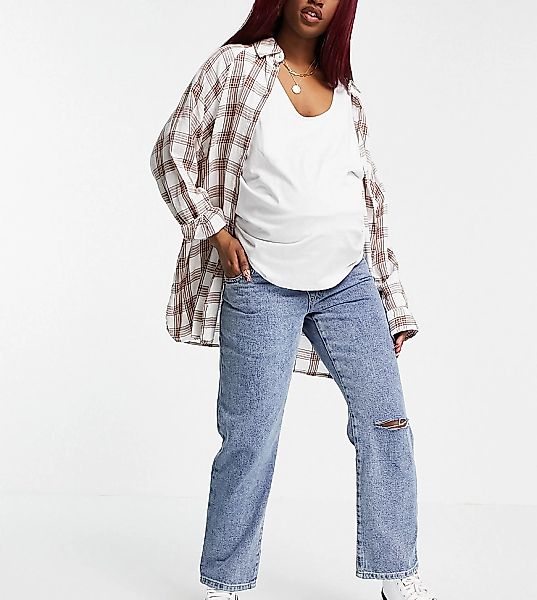 Urban Bliss Maternity – Umstandsmode – Jeans in schmalem Schnitt mit gerade günstig online kaufen