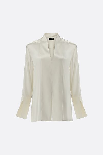 Tunika mit Kelchkragen aus Seide günstig online kaufen