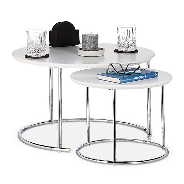 relaxdays Beistelltisch 2er Set Satztisch günstig online kaufen